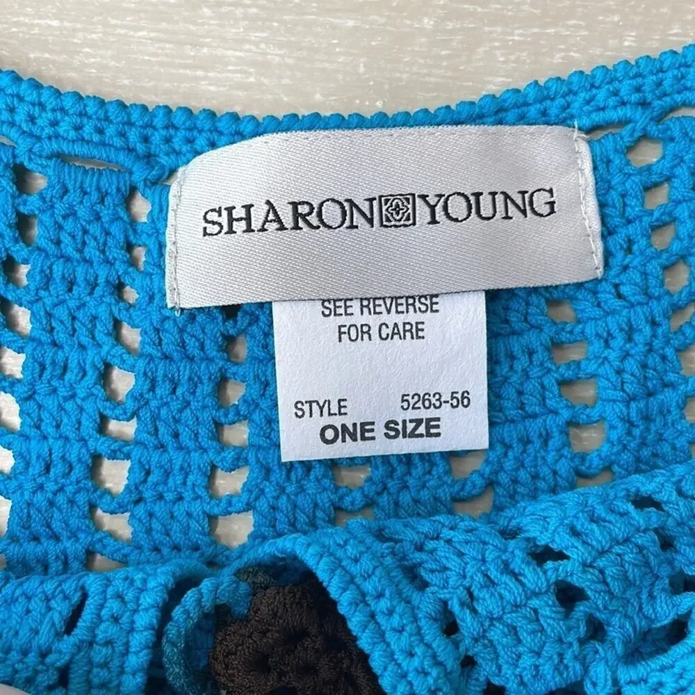 Vintage Sharon Young ombré crochet wrap/shawl